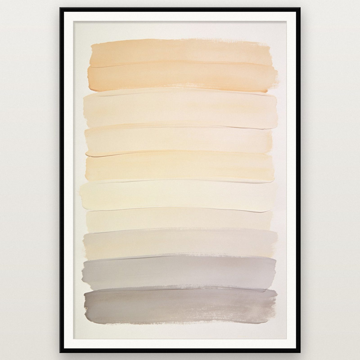 Layered Bands Neutral Abstract Art Print