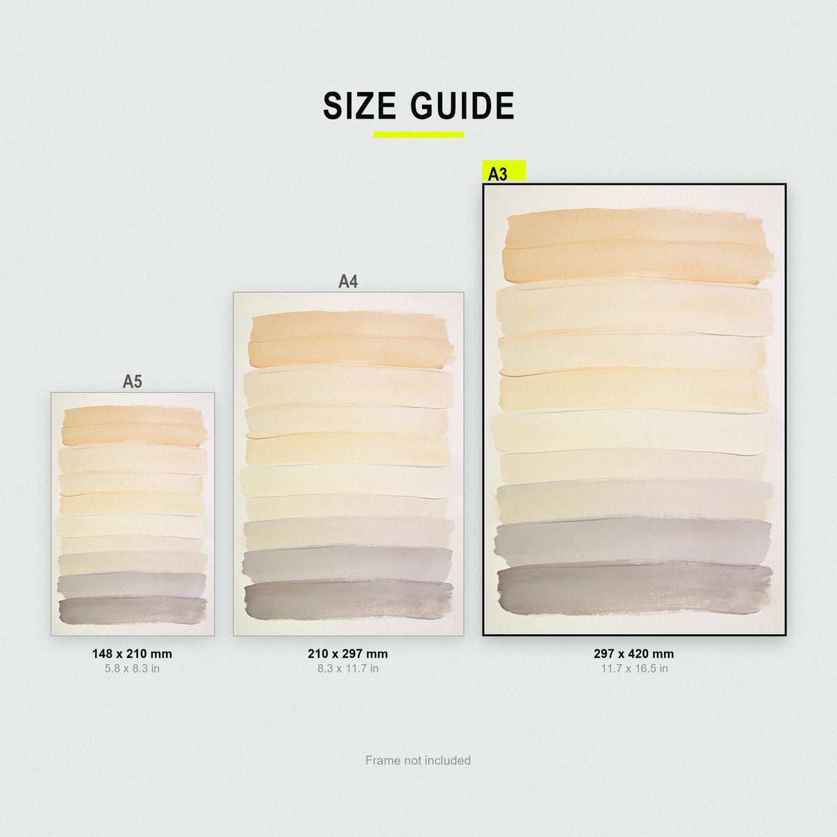 Layered Bands Neutral Abstract Art Print