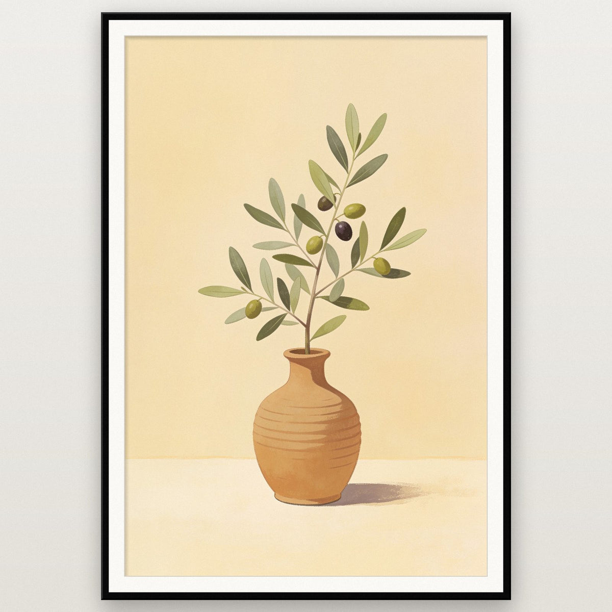 Olive Branch In A Vase Art Print