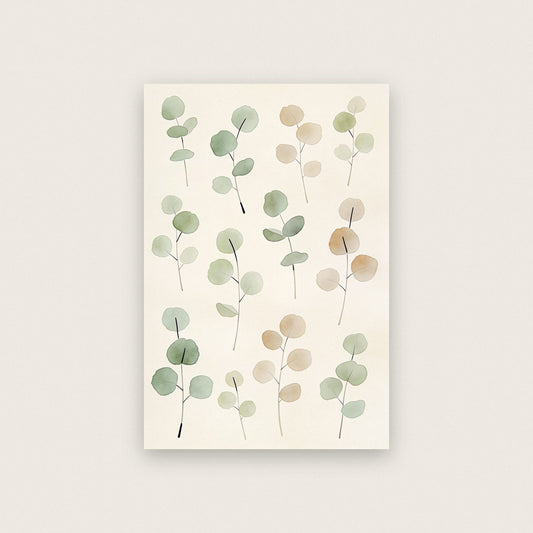 Eucalyptus Sprigs Botanical Art Print