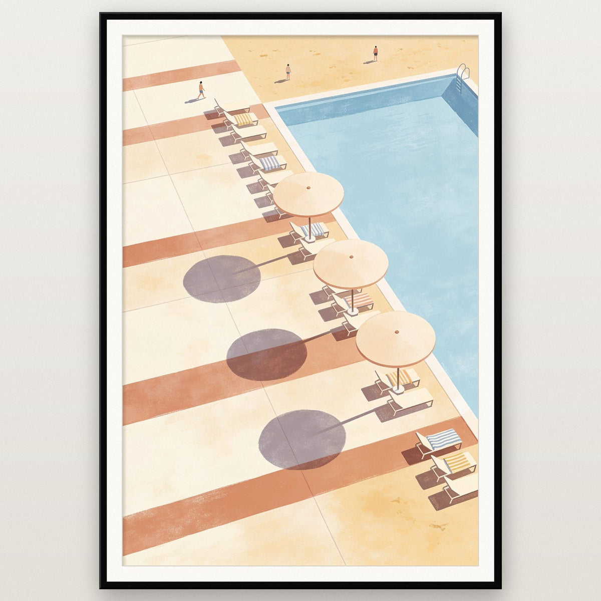 Poolside From Above Art Print