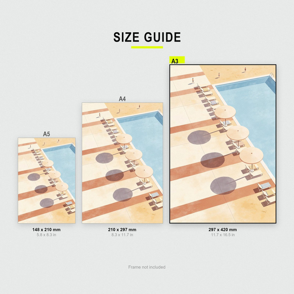 Poolside From Above Art Print