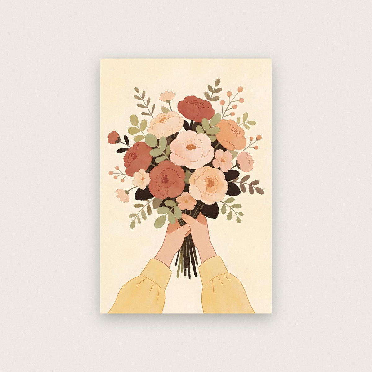 Bouquet In Hand Art Print
