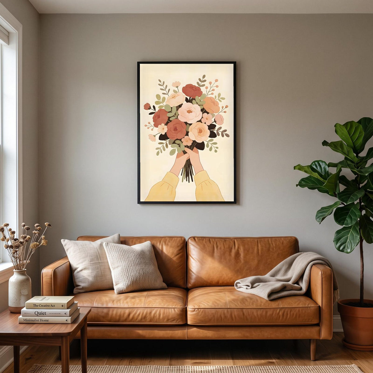 Bouquet In Hand Art Print