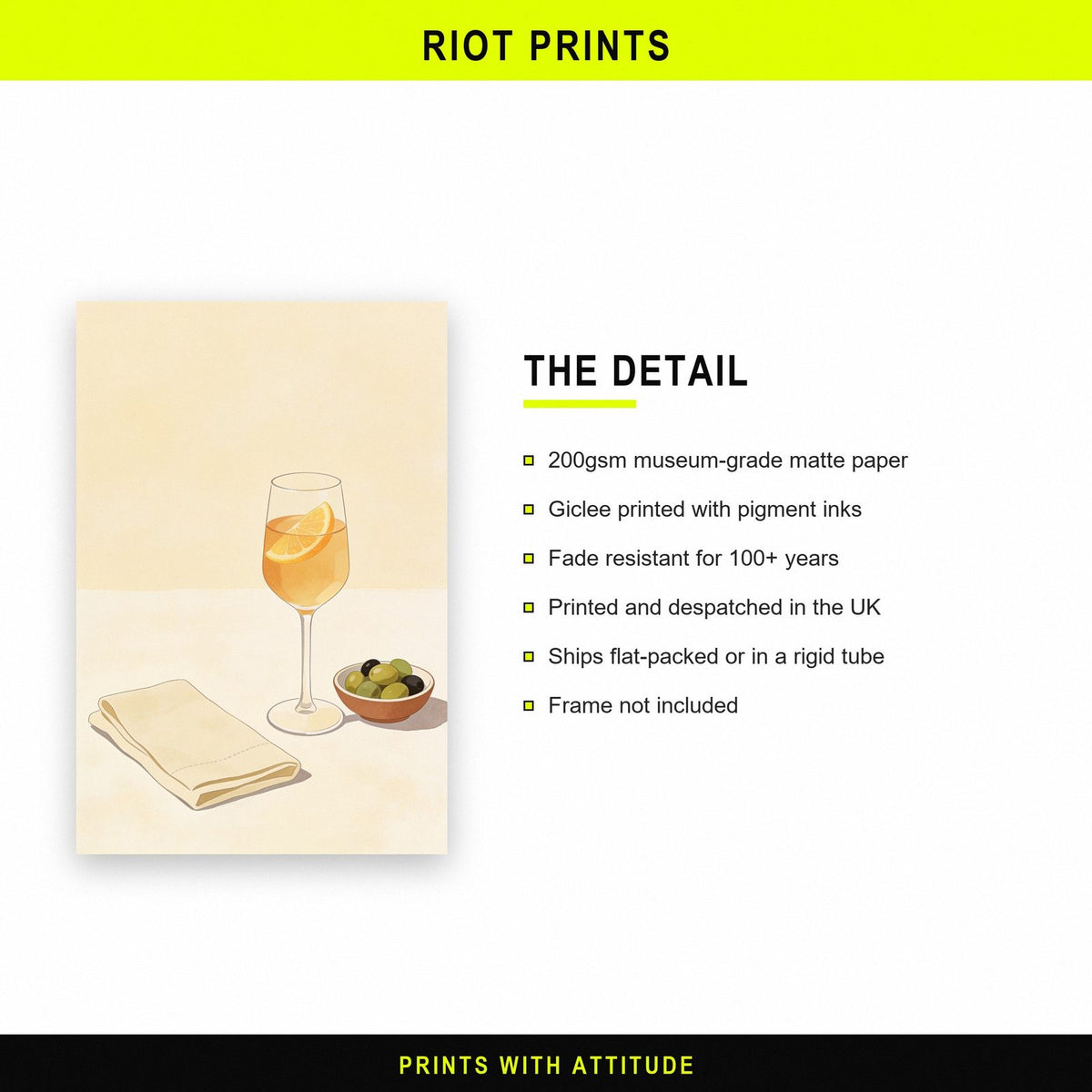 Spritz And Olives Art Print
