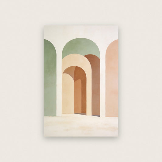 Pastel Arches Architecture Art Print