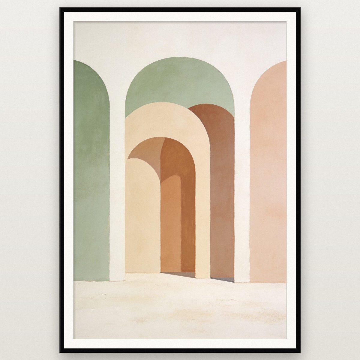 Pastel Arches Architecture Art Print