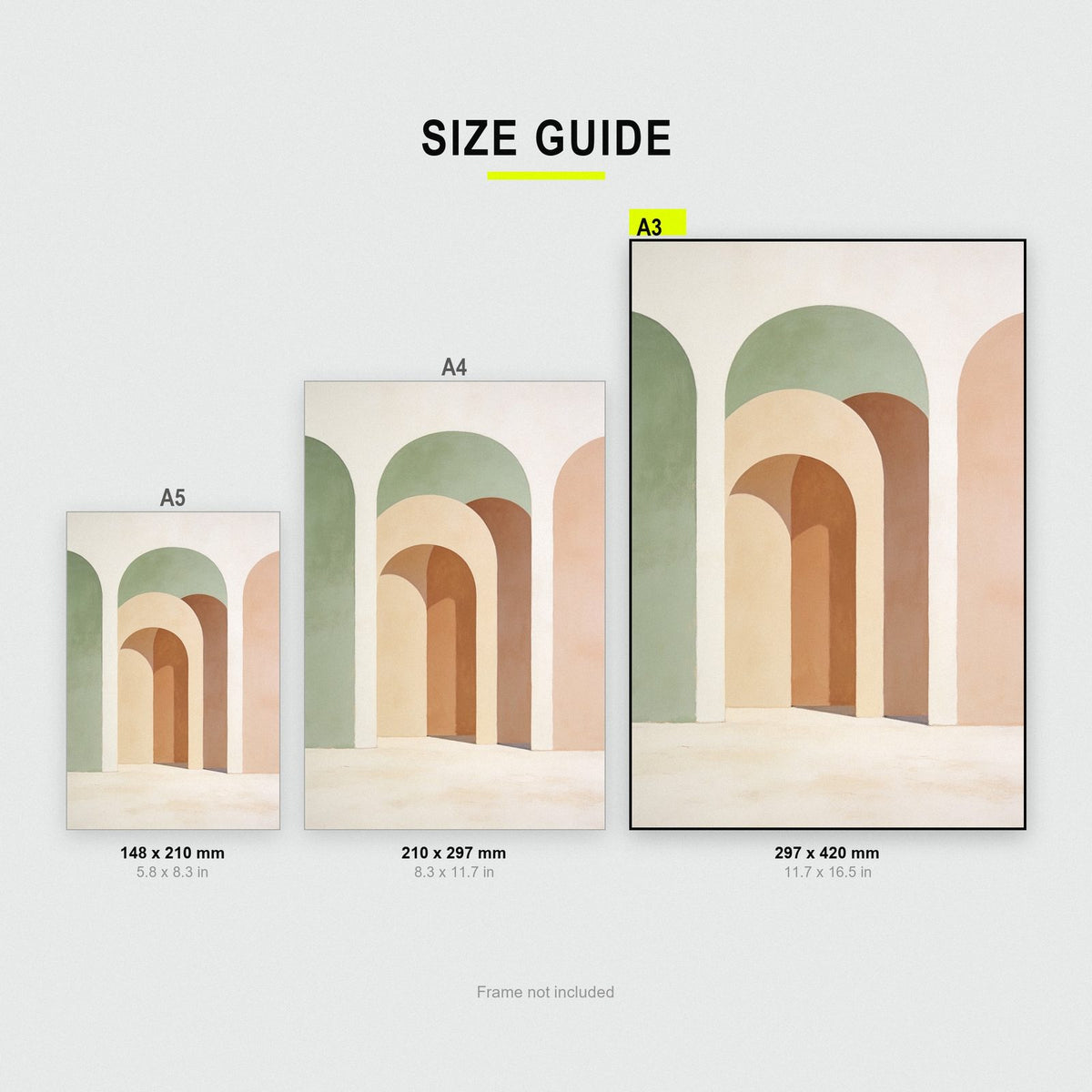 Pastel Arches Architecture Art Print