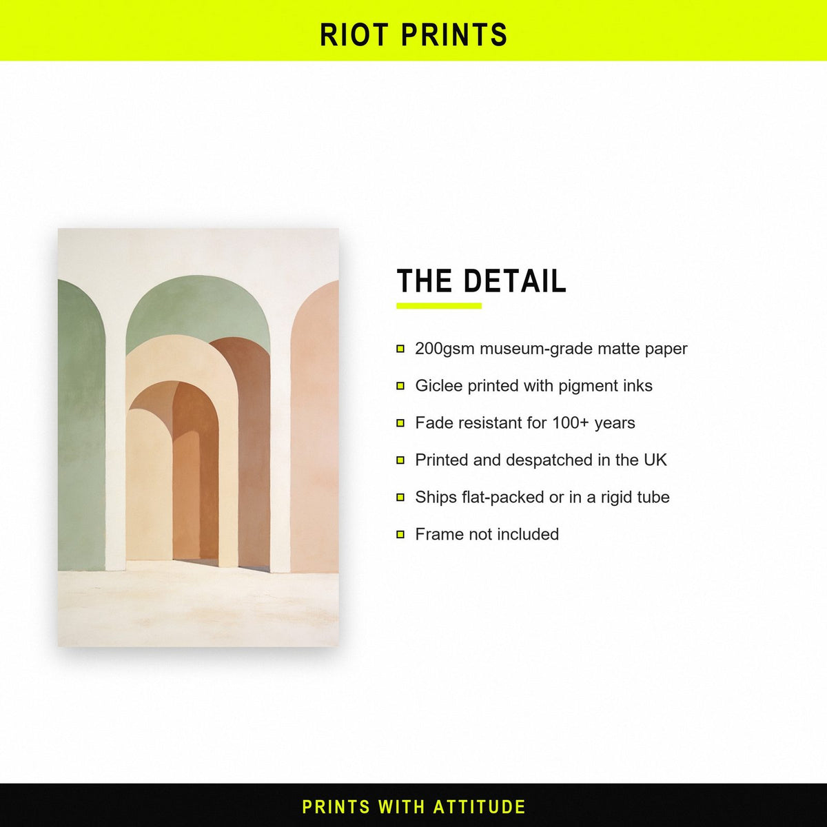 Pastel Arches Architecture Art Print