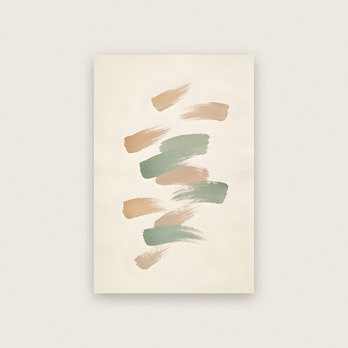 Sage Brushstrokes Abstract Art Print