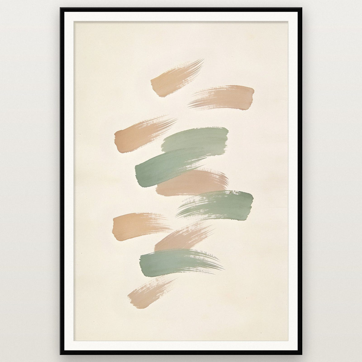 Sage Brushstrokes Abstract Art Print
