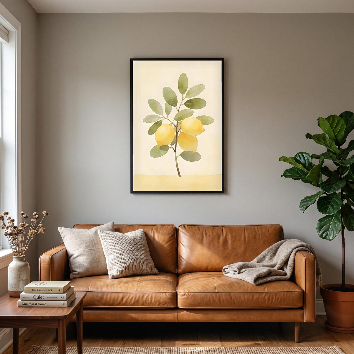 Lemon Branch Watercolour Art Print
