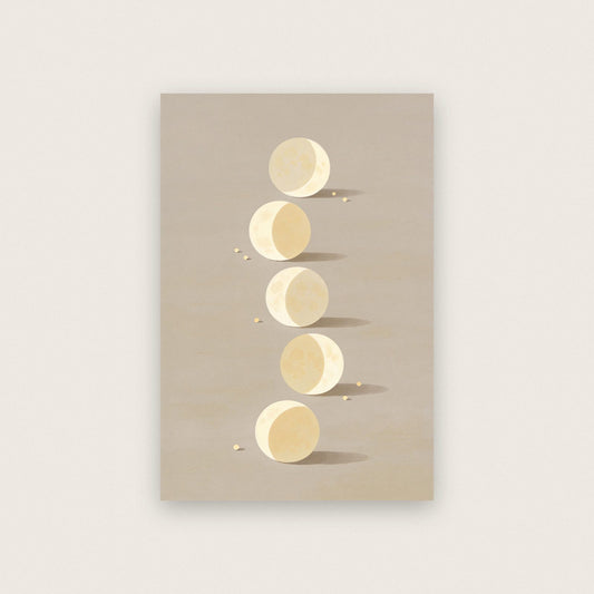 Moon Phases Minimal Art Print