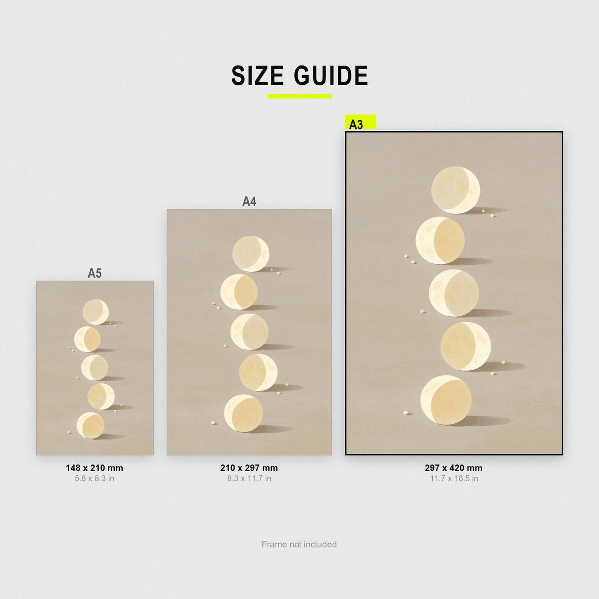 Moon Phases Minimal Art Print