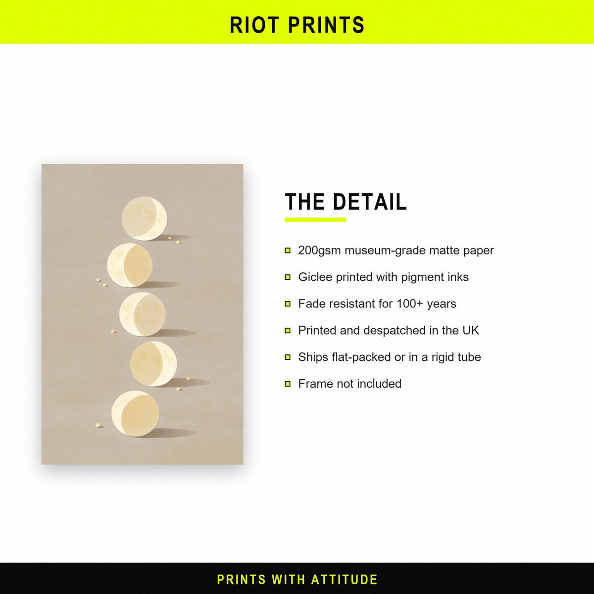 Moon Phases Minimal Art Print