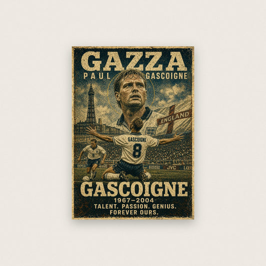 Paul Gascoigne England Football Legend Poster