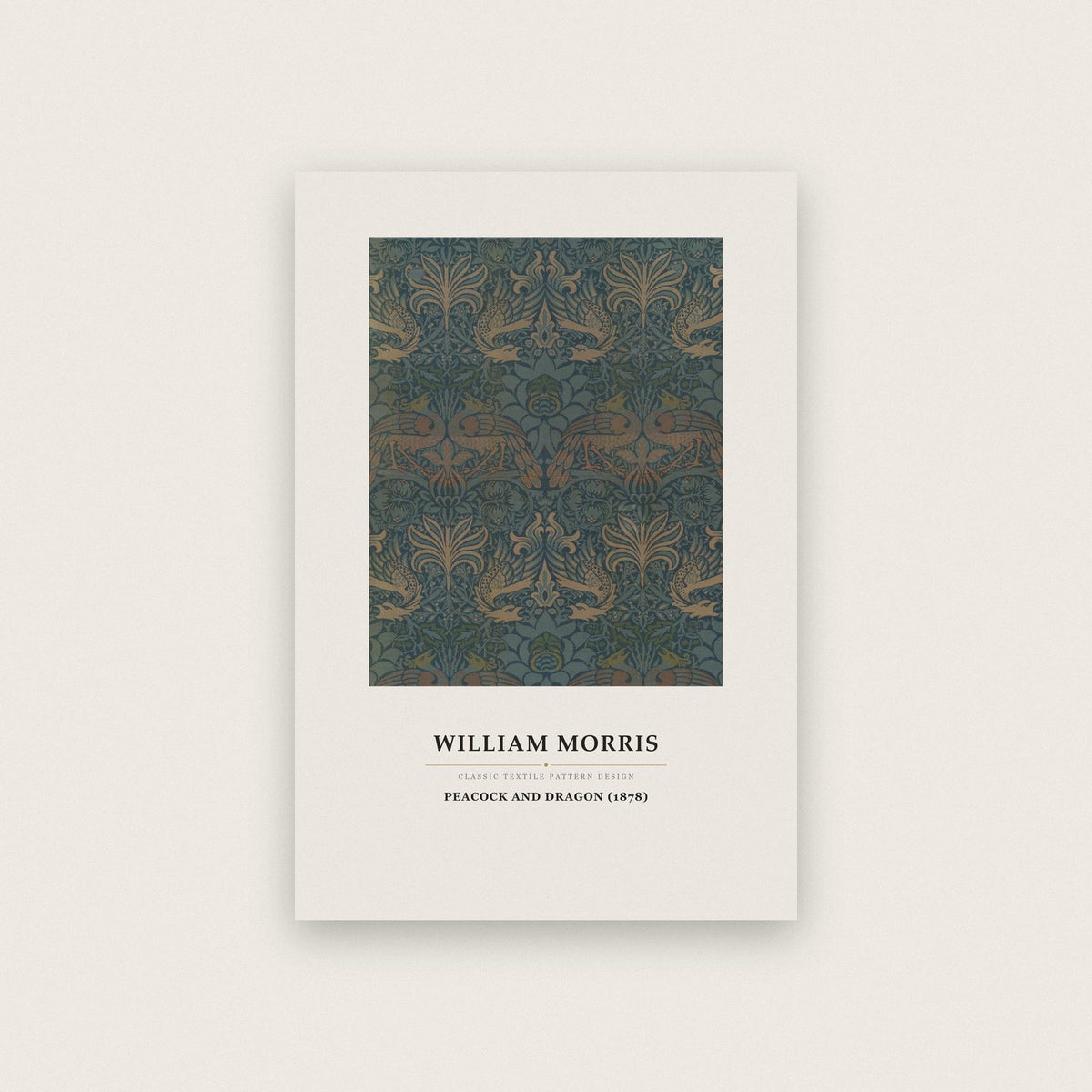 William Morris Peacock And Dragon 1878 Art Print