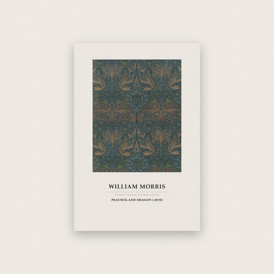 William Morris Peacock And Dragon 1878 Art Print