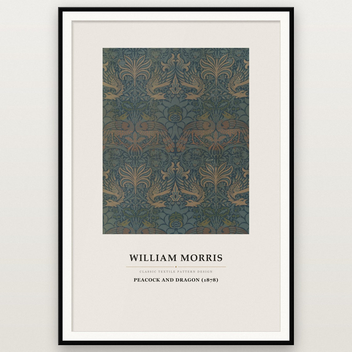 William Morris Peacock And Dragon 1878 Art Print