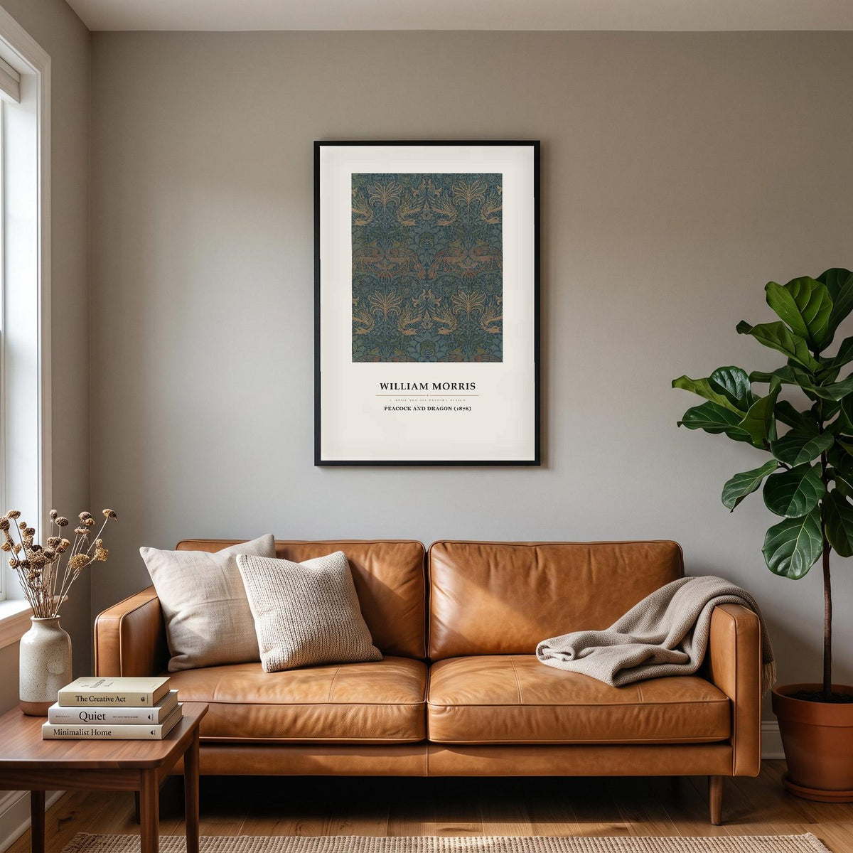 William Morris Peacock And Dragon 1878 Art Print