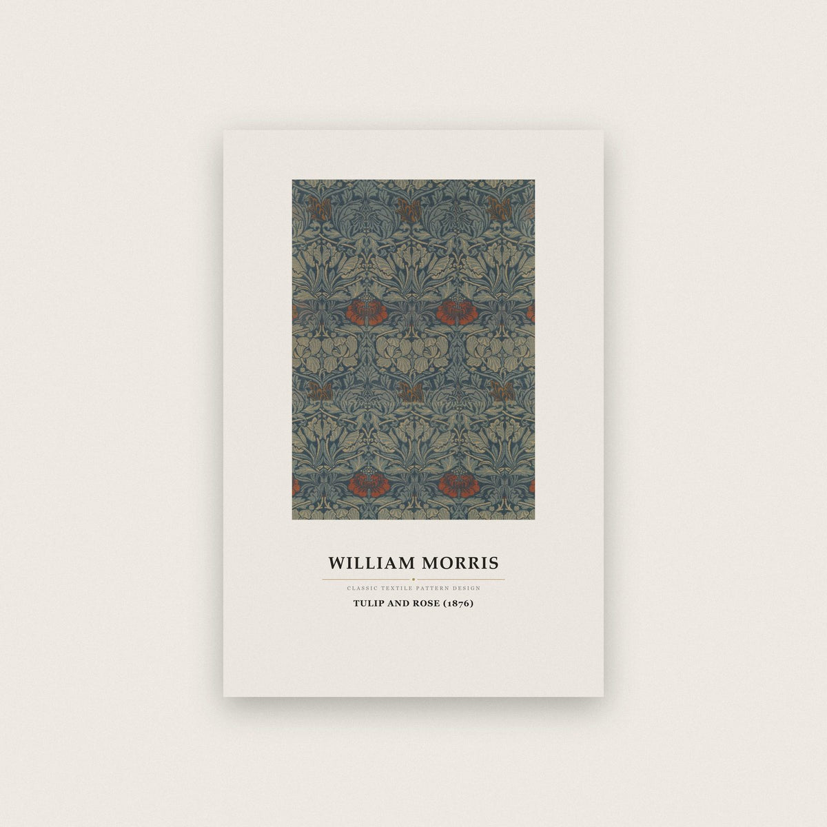 William Morris Tulip And Rose 1876 Art Print