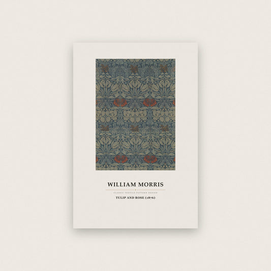 William Morris Tulip And Rose 1876 Art Print