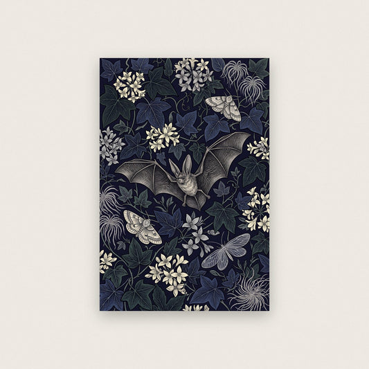 Bat And Night Flowers Botanical Art Print