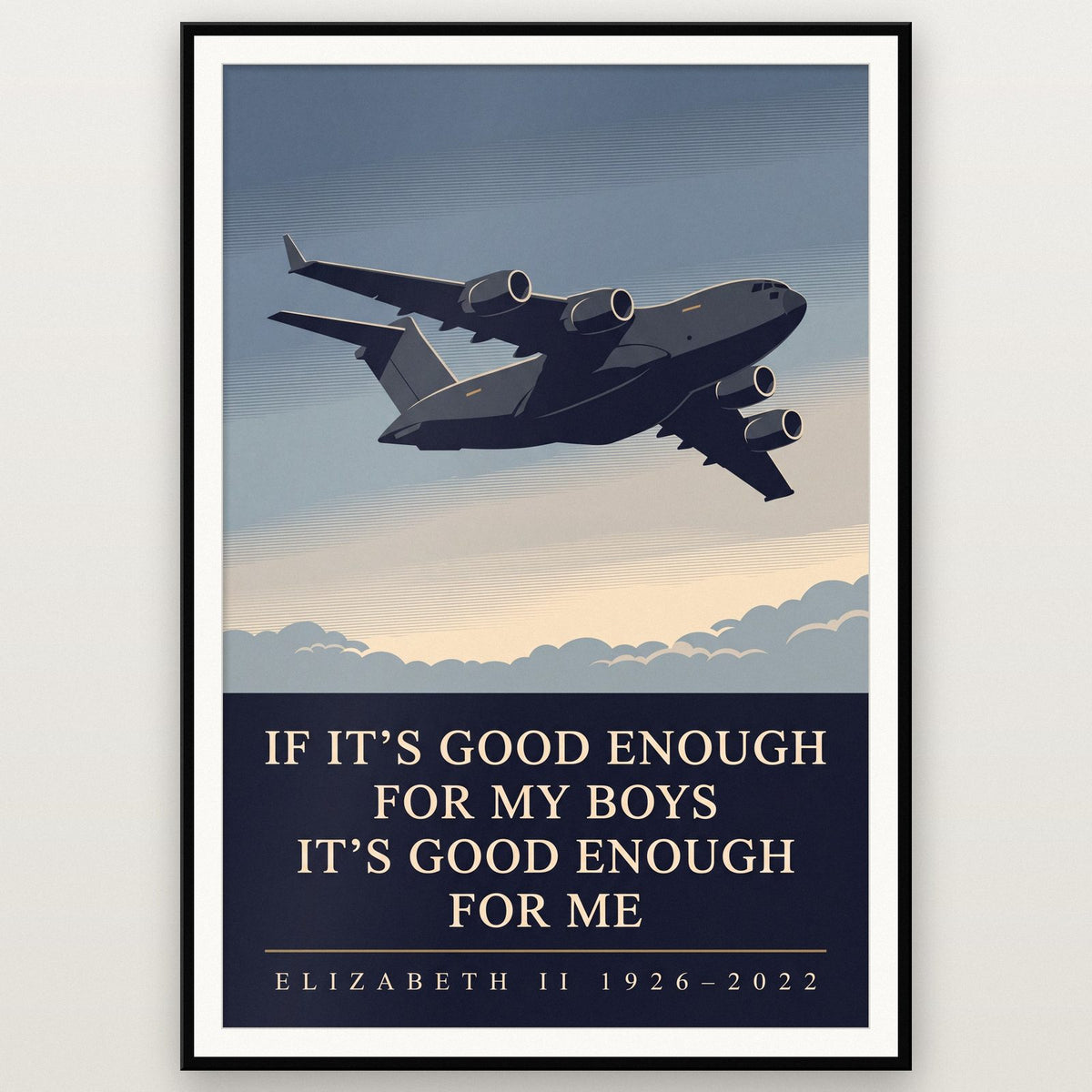 Good Enough For My Boys RAF Memorial Art Print