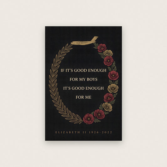 Good Enough For My Boys Poppy Wreath Memorial Art Print