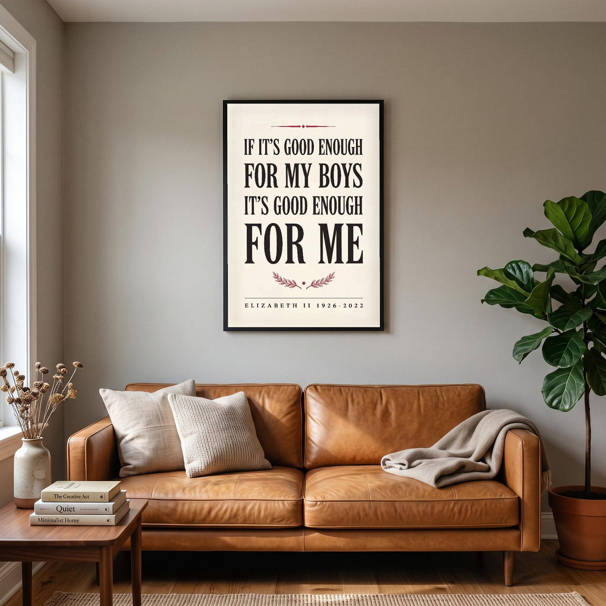 Good Enough For My Boys Typographic Memorial Art Print