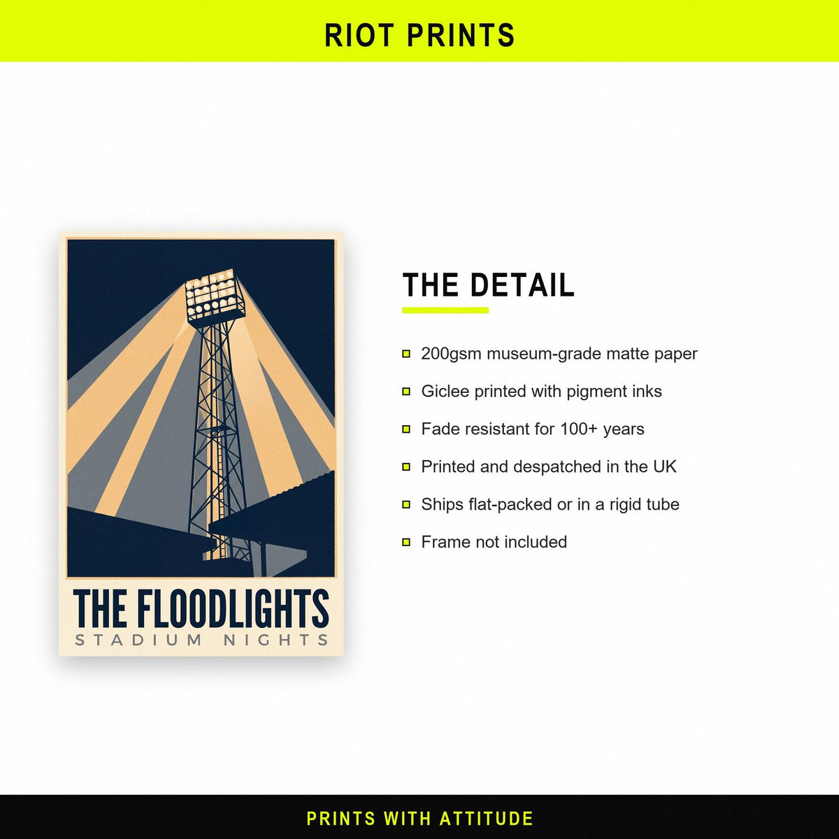 The Floodlights Football Art Print