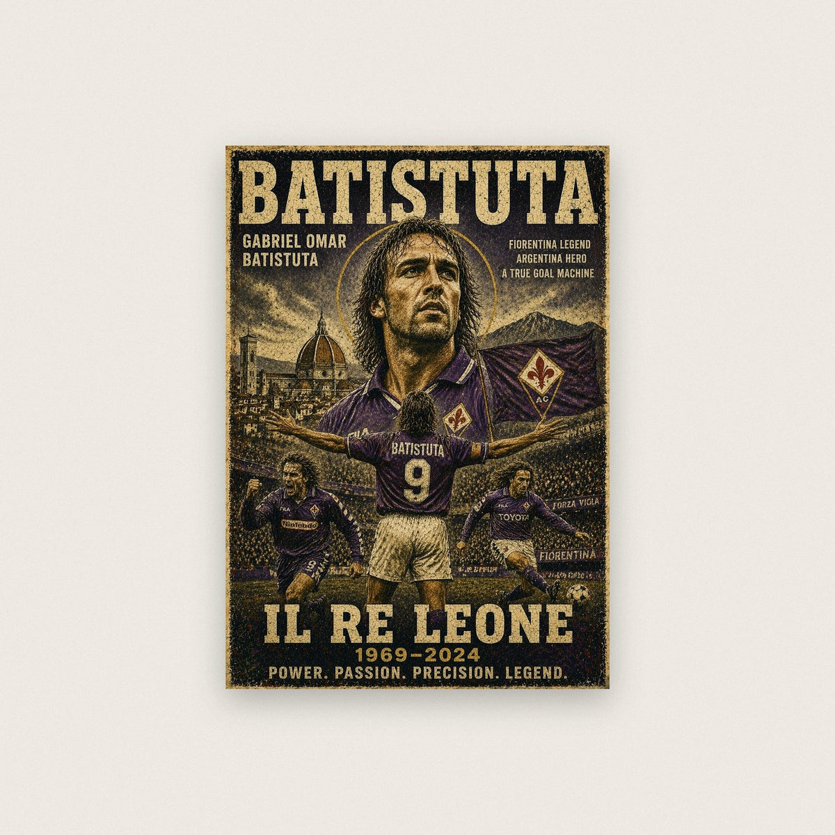Gabriel Batistuta Football Legend Print