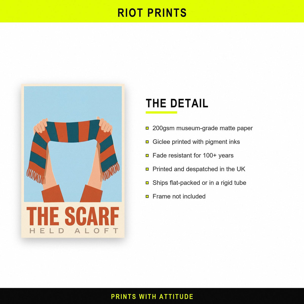 The Scarf Football Art Print