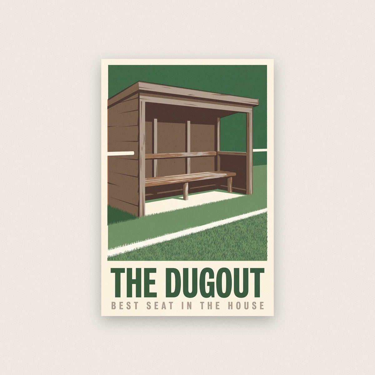 The Dugout Football Art Print