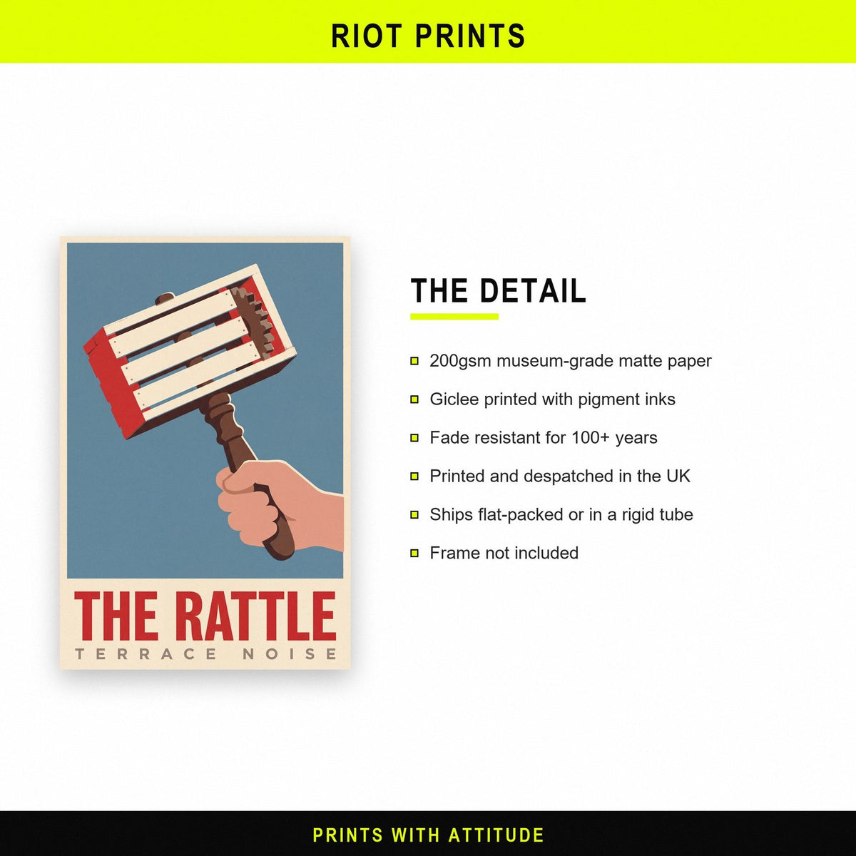 The Rattle Football Art Print