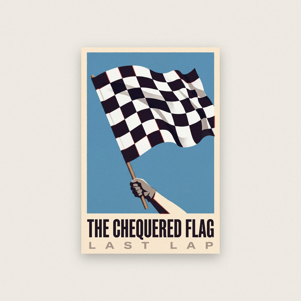 The Chequered Flag Motorsport Art Print