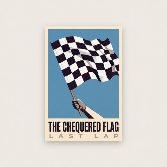 The Chequered Flag Motorsport Art Print
