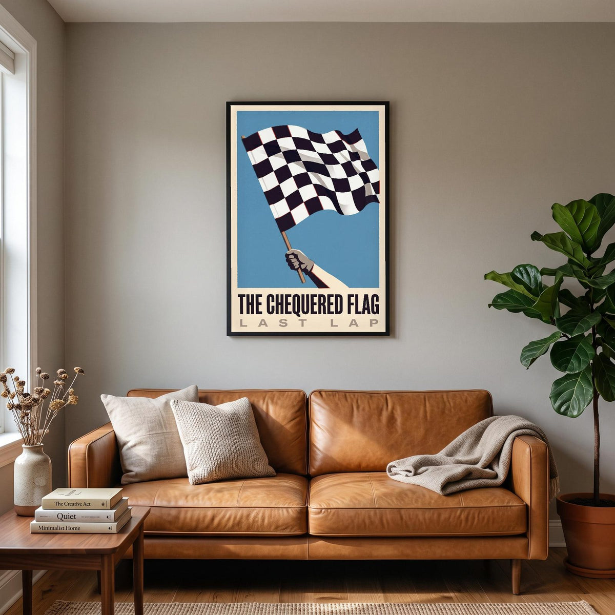 The Chequered Flag Motorsport Art Print
