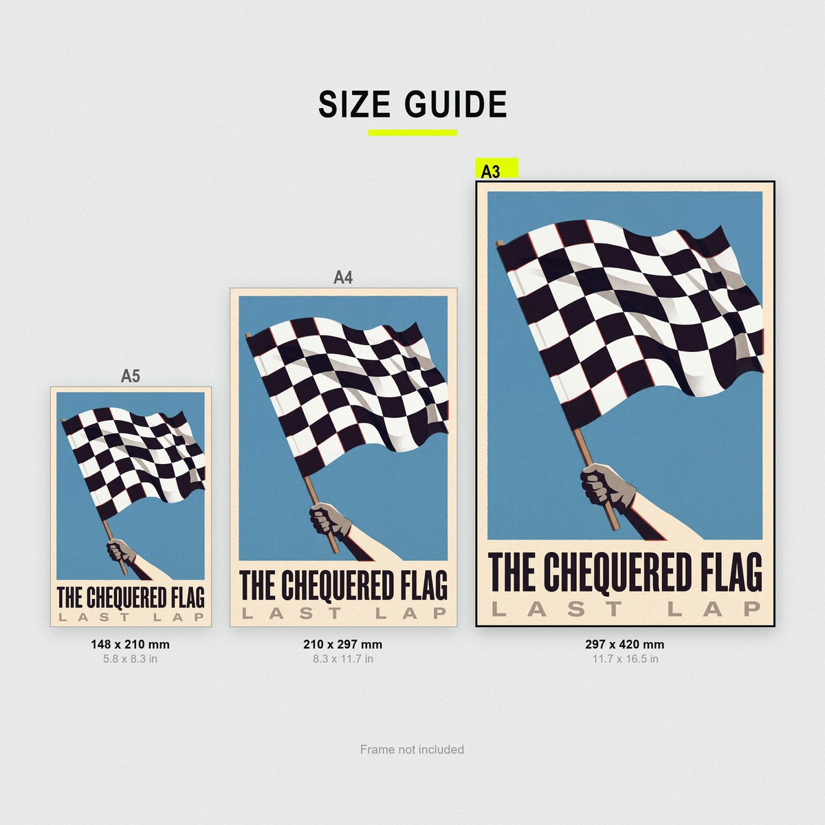 The Chequered Flag Motorsport Art Print