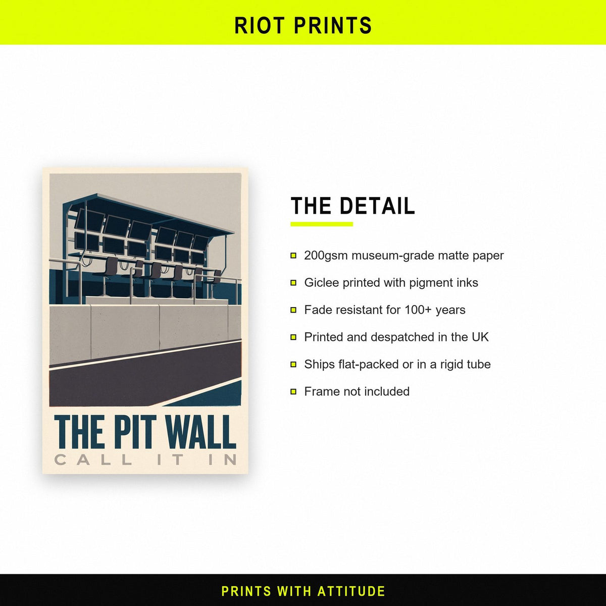 The Pit Wall Motorsport Art Print