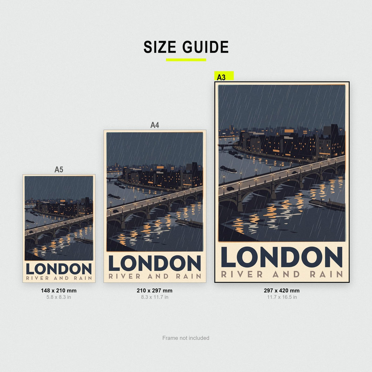 London River And Rain Travel Art Print