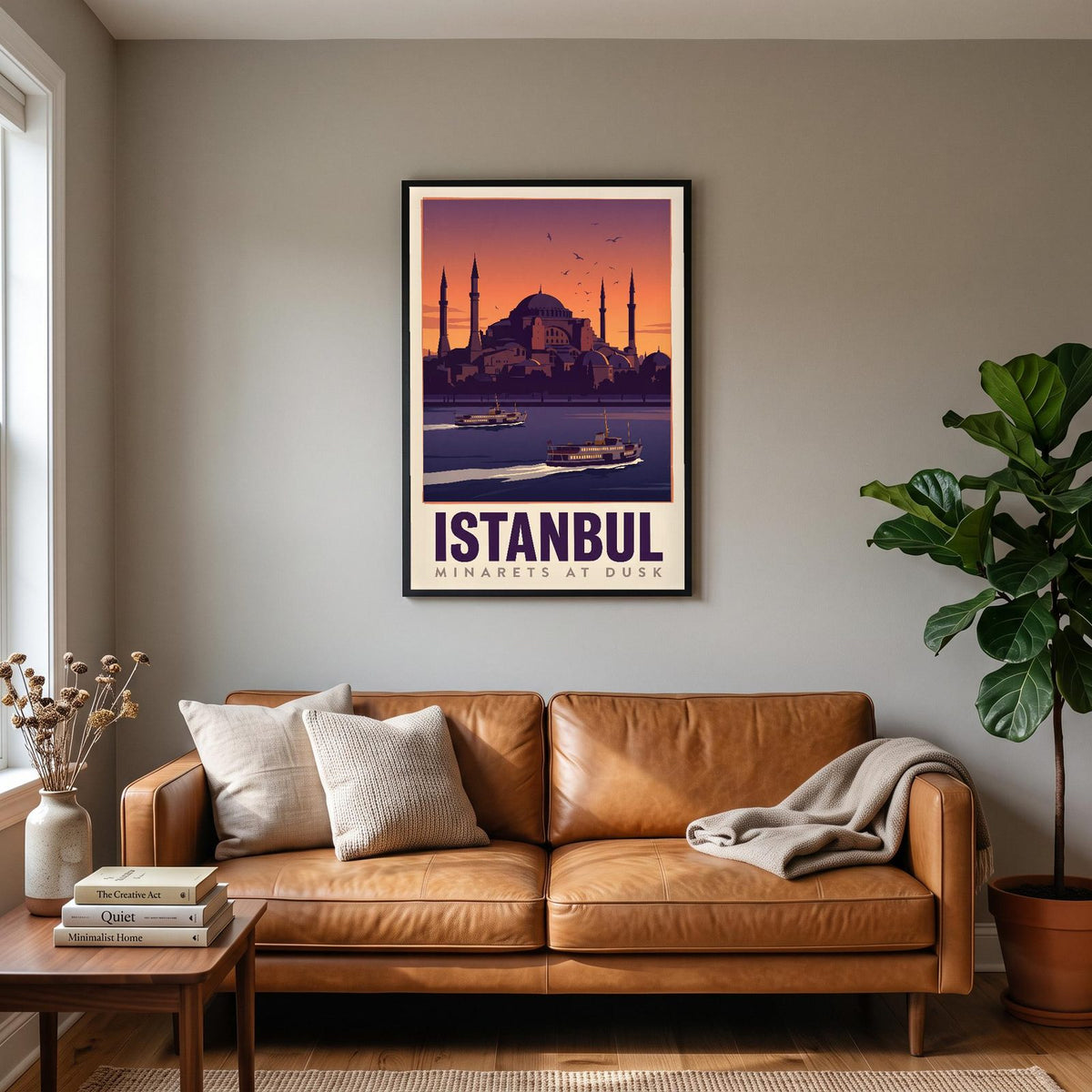 Istanbul Minarets At Dusk Travel Art Print