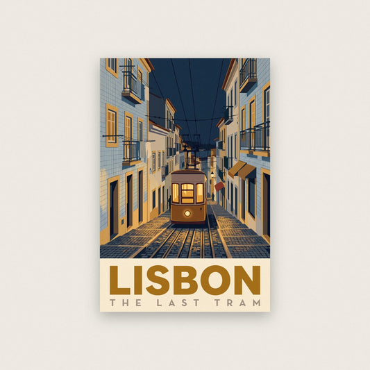Lisbon The Last Tram Travel Art Print