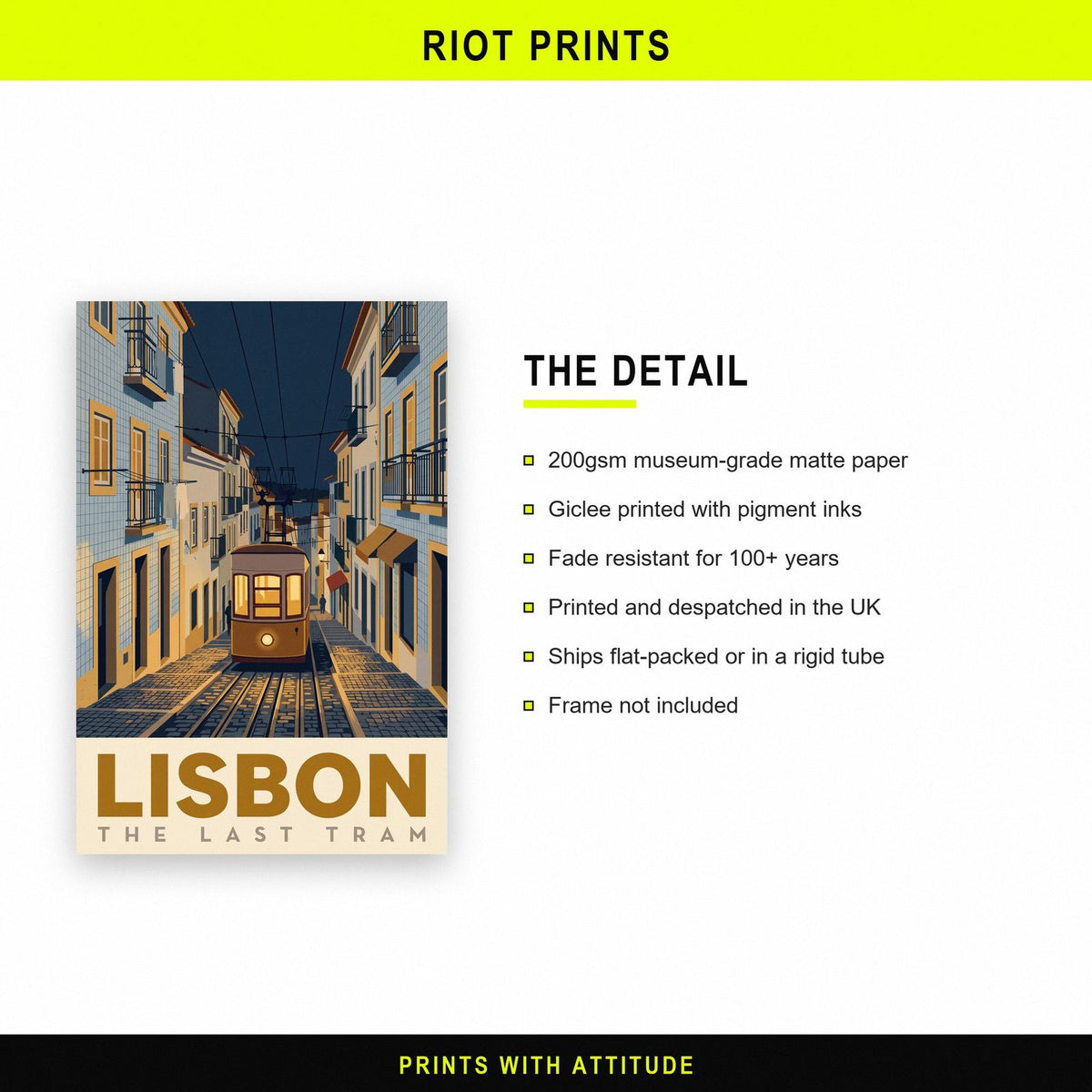 Lisbon The Last Tram Travel Art Print