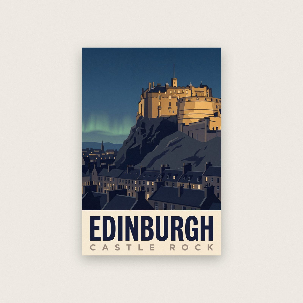 Edinburgh Castle Rock Travel Art Print
