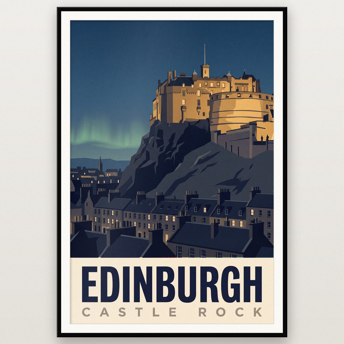 Edinburgh Castle Rock Travel Art Print