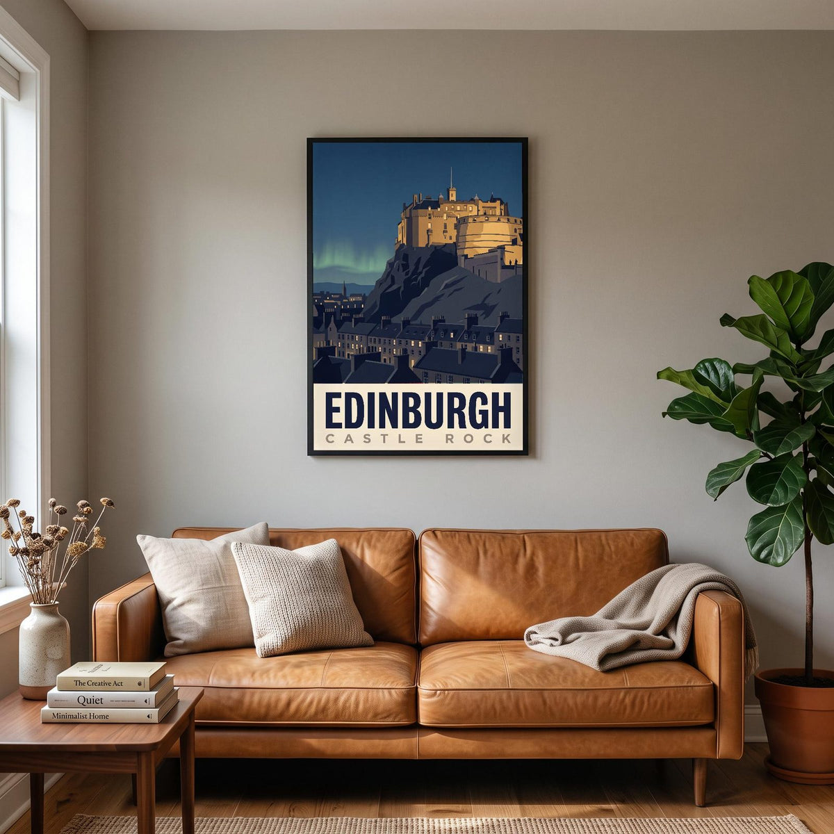 Edinburgh Castle Rock Travel Art Print