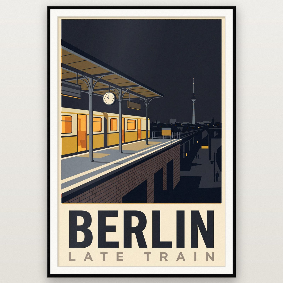 Berlin Late Train Travel Art Print