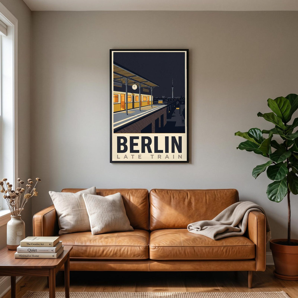 Berlin Late Train Travel Art Print