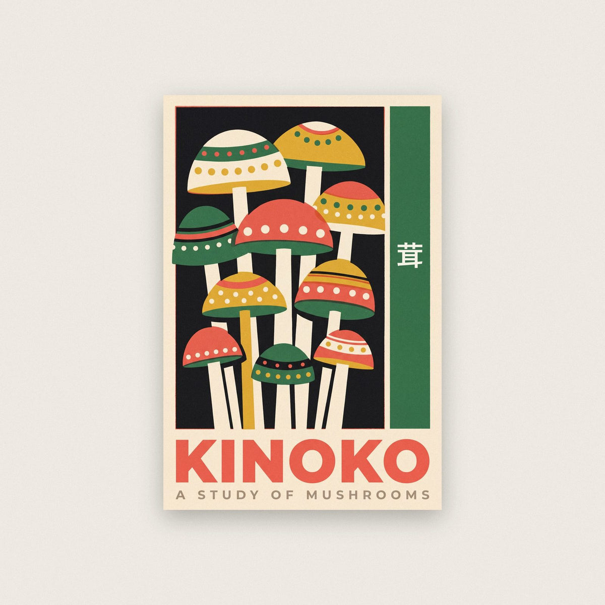 Kinoko Mushroom Study Japanese Art Print